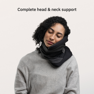 【美品】Trtl Pillow ケース付きネックピロー黒 Trtl Travel Pillow Cool | Travel Neck Pillow | Airplane
